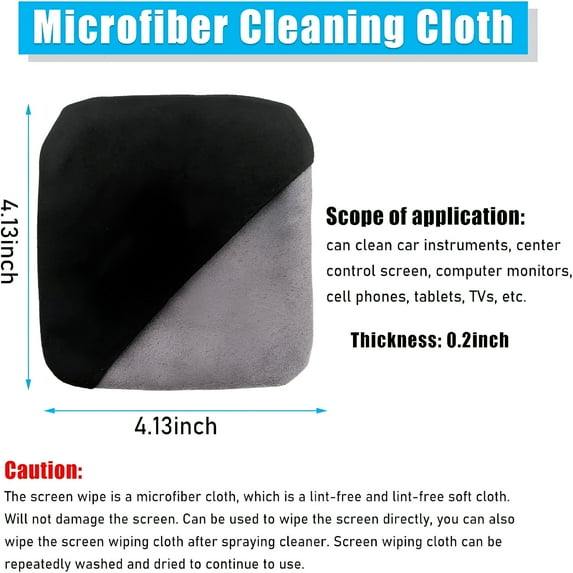 ACDANC 2026 New Car Screen Cleaner,Microfiber Auto Screen Cleaning Pad,Foldable Touch Screen Cleaner Cloth for Vehicle Dashboard Lcd Display,Interior Car Accessories(Square+Round)