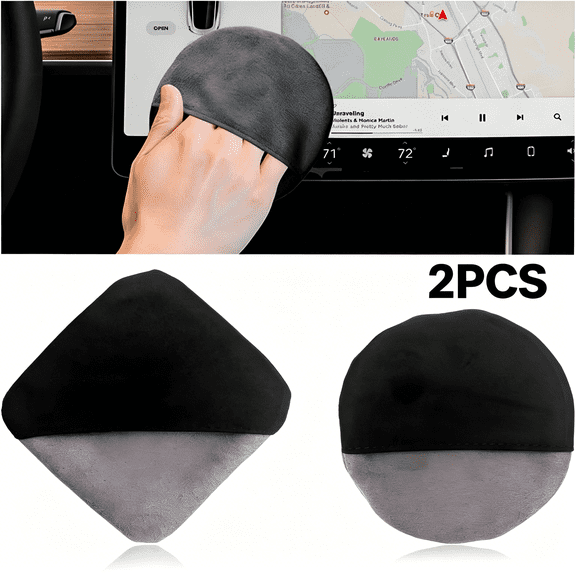 ACDANC 2026 New Car Screen Cleaner,Microfiber Auto Screen Cleaning Pad,Foldable Touch Screen Cleaner Cloth for Vehicle Dashboard Lcd Display,Interior Car Accessories(Square+Round)