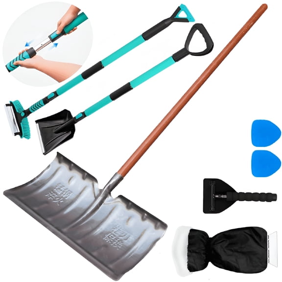 ACDANC 2026 New Car Snow Brush Set,3 in 1 Ice Scraper&Car Snow Brush with Scraper Windshield with Foam Grip&360 Swivel Brush Head for Cars,Trucks,Suvs,Vans,Rvs