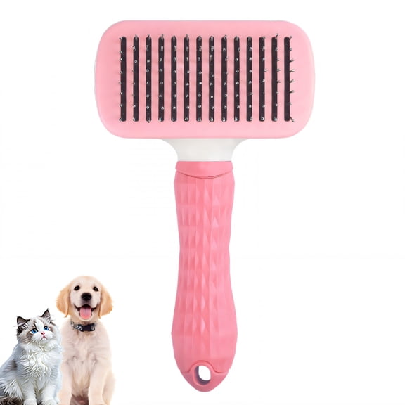 ACDANC 2026 New Cat Brush,Self Cleaning Cat Brushes for Indoor Cats,Slicker Brush for Dogs,For Grooming,Detangling,Shedding Control,Pink