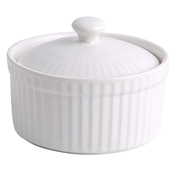 ACDANC 2026 New Ceramic Baking Ramekins with Lids,Reusable Oven Safe Bowls for Creme Brulee and Cakes,Versatile Home Baking Dishes for Desserts,Souffles and Pudding Custard Dish