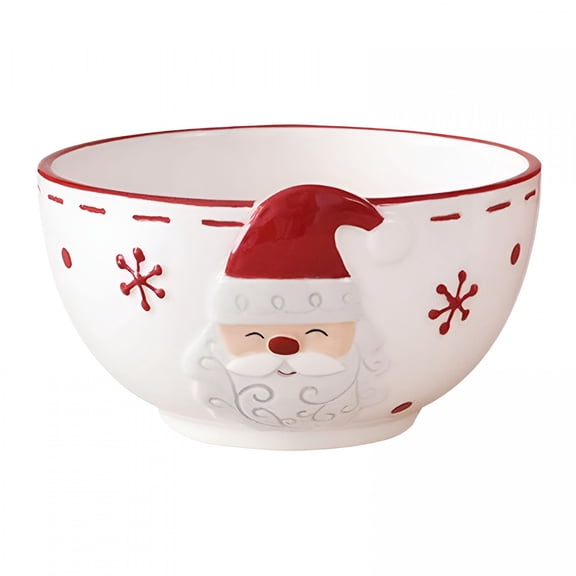 ACDANC 2026 New Ceramic Bowl Tableware Dipping Bowl Dessert Bowl Candy Bowl Fruit Bowl Ice Bowl Snowman Bowl Ceramic Christmas Bowl Cereal Dessert Container French Fries Bowl Christmas Fruit Bowl