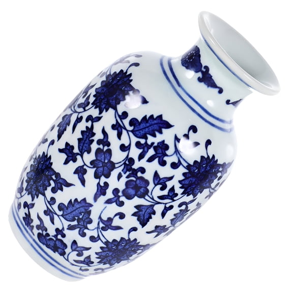 ACDANC 2026 New Ceramic Ginger Jar Vase Multi Purpose Decorative with Lid Porcelain Jars Asian Ginger Jar for Home Decor Countertop Home Floral Arrangement Blue Flower Ceramic Vases for Home Decor
