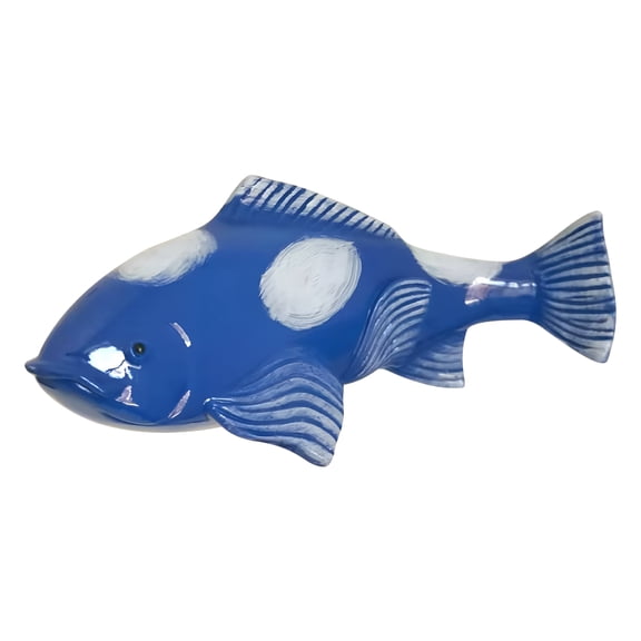 ACDANC 2026 New Ceramic Koi Fish, Garden Carps Resin Decorations, Decorative Fish Statue, Outdoor Courtyard Garden Decor, Resin Fish Ornament for Home & Garden (Dark Blue)