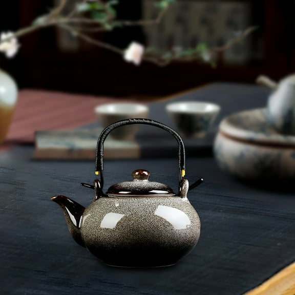 ACDANC 2026 New Ceramic Teapot Ceramic Kettle 750Ml Home for Boiling Hot Water Tea Maker for Camping Tea House Kitchen Tea Lovers Gift Hiking Grey for Camping,Kitchens,Tea Houses,Home Use
