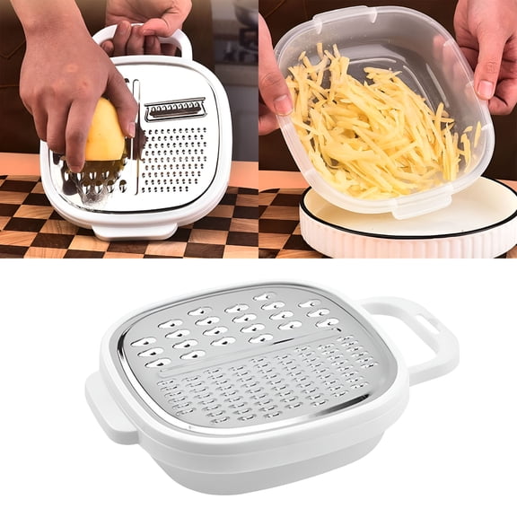 ACDANC 2026 New Cheese Grater with Container and Lid - Stainless Steel Grater Bowl with Handle for Easy Shredding - for Vegetables,Cheese and More Ideal Kitchen Gadget