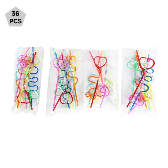 ACDANC 2026 New Children'S Curly Straws,Crazy Straw Curling Novel Straws,For Bag Fillings,36 Pieces, for Kids, Parties, Birthdays, School Events, Gifts, Celebrations.
