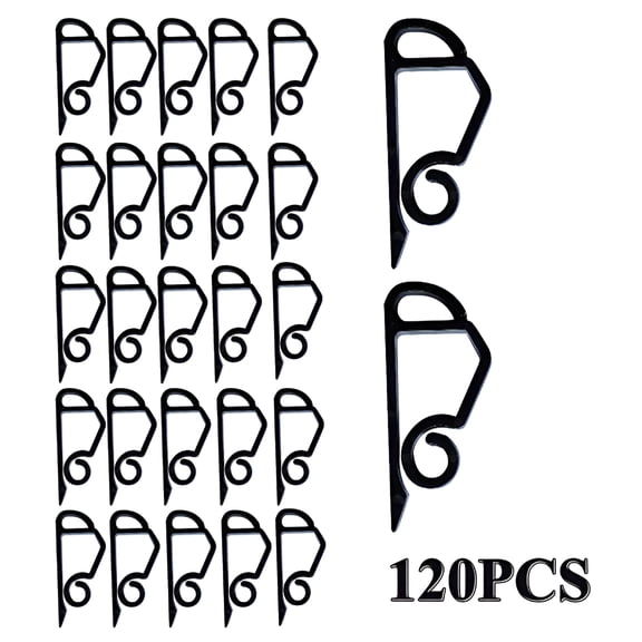ACDANC 2026 New Christmas Light Clips 80/120/150Pc S-Shaped Gutter Hanger for Outdoor Indoor Decorations Frost-Proof Reusable Plastic Hanger for Icicle Lights Led Ropes Eaves Christmas Tree Halloween