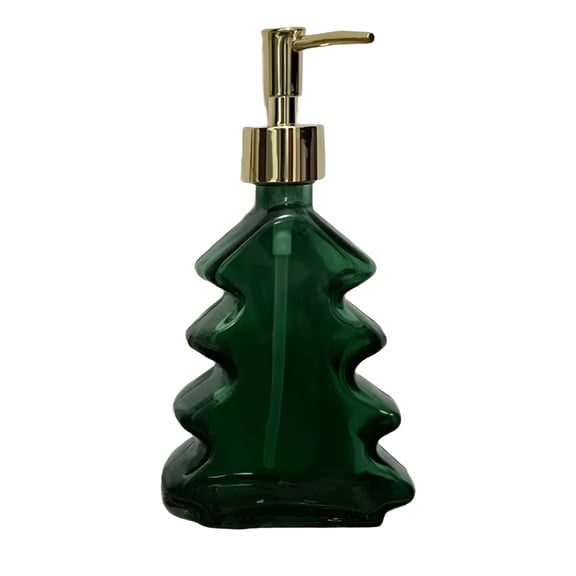 ACDANC 2026 New Christmas Tree Design Glass Soap Dispenser for Elegant Bathroom Decor,Durable Holiday Gift Idea with Stainless Steel Finish Christmas Soap Dispenser