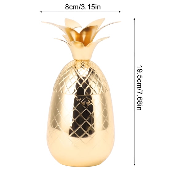 ACDANC 2026 New Cocktail Shaker Pineapple Shape Stainless Steel Polished Smooth Surface 500Ml for Home Bar Gold for Cocktail Making, Home Bars, Parties, Gatherings, Mixology, Festive Drinks