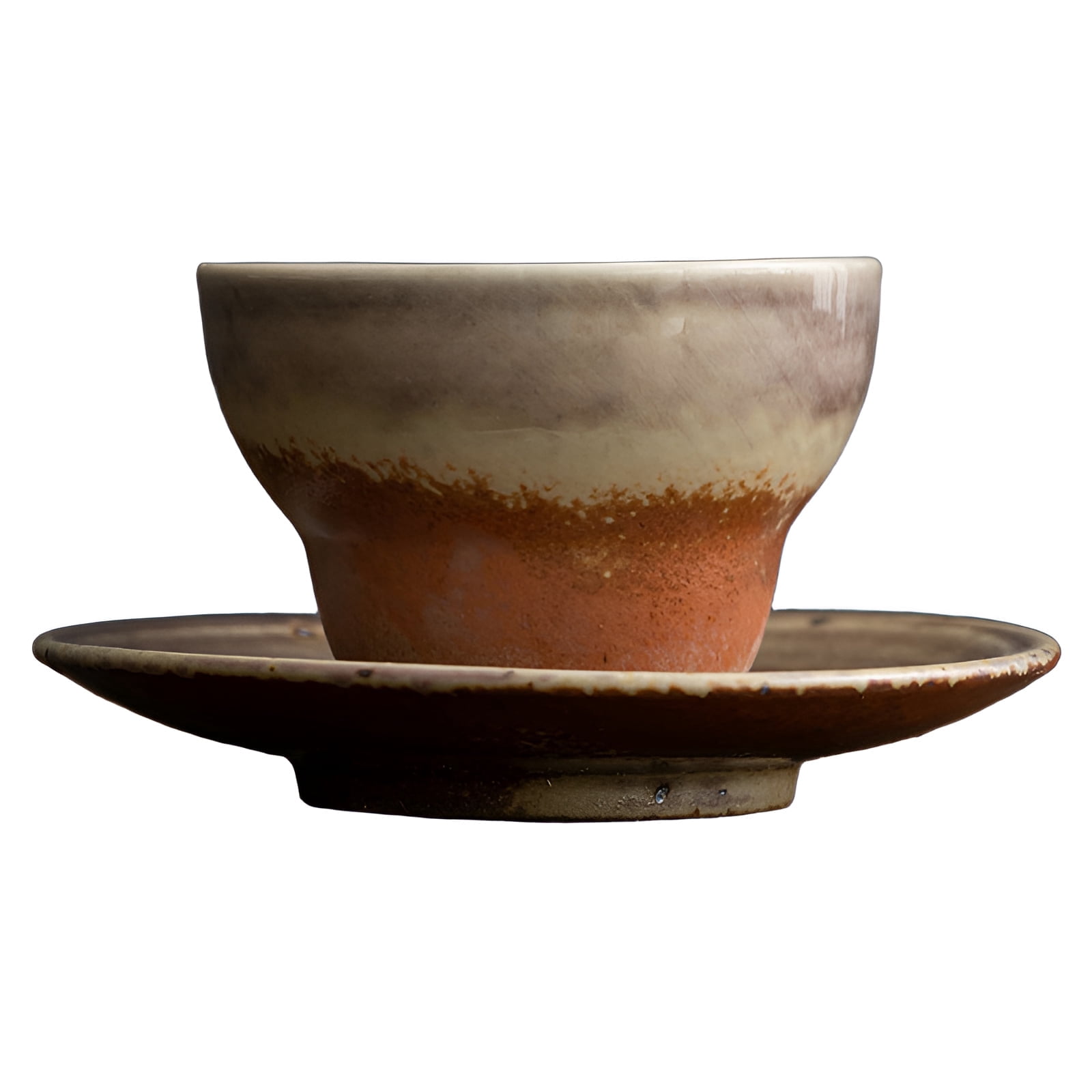 ACDANC 2026 New Coffee Cups Ceramic Unique Aesthetic Ceramic Mug Ceramic Glaze Coffee Mugs for Coffee Tea Espresso Breakfast Office Home Gradient Brown 150Ml