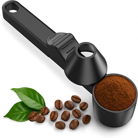 ACDANC 2026 New Coffee Scoop&Funnel for Reusable K Cup Refillable Coffee Pods,Mess-Free Measuring Spoon 2 Tbsp Capacity for Ground Coffee,Protein Powder&Tea,Funnel Design Without Spilling (1,Black)