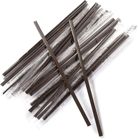 ACDANC 2026 New Coffee Stirrers Sticks 200 Individually Wrapped 7.09In,Disposable Coffee Straw Stirring Rod,Coffee Straw Plastic Drink Stirrer Sticks Health and Safety Coffee Stir Sticks (Brown)