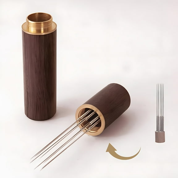 ACDANC 2026 New Coffee Tamper Distributor Coffee Maker Accessory Portable Lightweight Espresso Distribution Tool Coffee Ground Stirring Tool Dark Brown