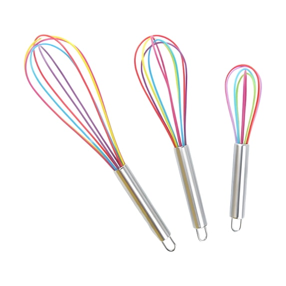 ACDANC 2026 New Colorful Silicone Hand Mixer with Stainless Steel Handle for Kitchen,Baking,Cooking,Home,Party
