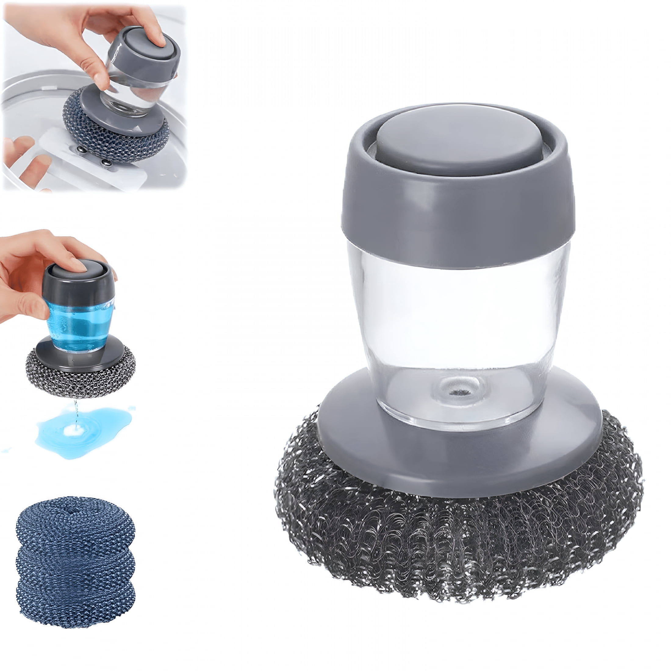 ACDANC 2026 New Comfort Grip Soap Dispensing Kitchen Scrub,Soap ...