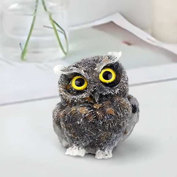 ACDANC 2026 New Crystal Owl Figurine Statue Hand-Made Fine Carved Home Decoration Birthday Gift Housewarming Gift Party for Desk, Shelf, Mantel, Office