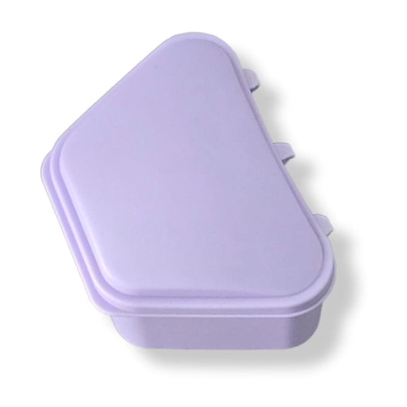 ACDANC 2026 New Denture Case,Portable Denture Cup with Rinsing Basket,Leakproof Retainer Box for Travel,Compact Storage,Purple
