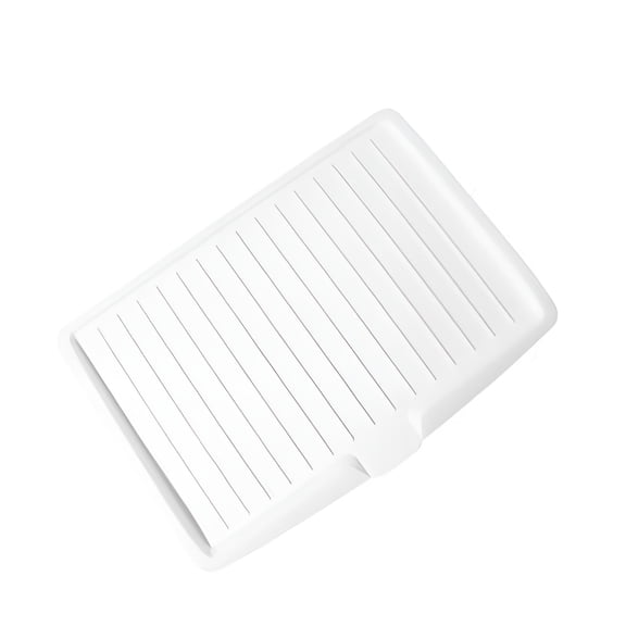 ACDANC 2026 New Dish Drainer Board, 18 Inch Large Draining Tray with Side Drop Slope Diversion, Water Drain Board Drying Plate Dish Strainer Mat with Non-Slip Base for Bowl Cup Kitchenware (White)