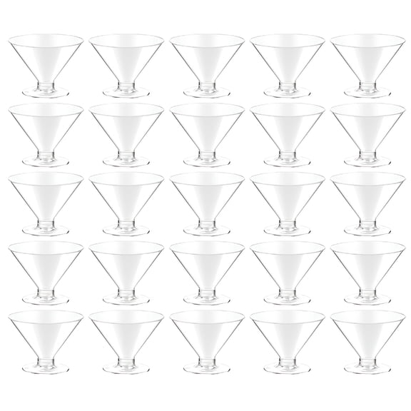 ACDANC 2026 New Disposable Plastic Martini Cocktail Glasses,Clear Cocktail Dessert Parfait Glasses Mini Martini Cups for Wedding Party Bowl Wine Ice Cream,Wine Shooter Glass Trifle Party Bowl
