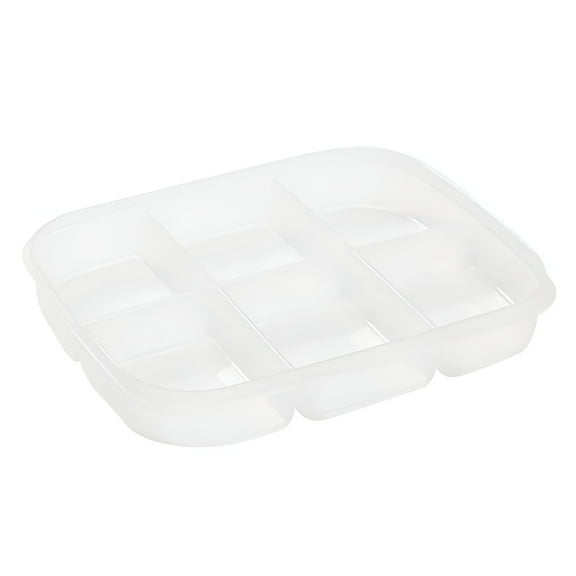 ACDANC 2026 New Divided Veggie Tray with Lid Vegetable Storage Square Relish Serving Platter with 5/6 Compartment Snack Container