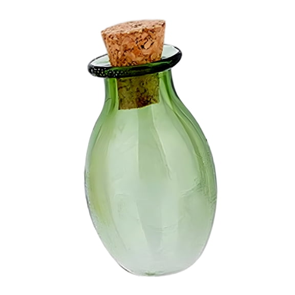 ACDANC 2026 New Drifting Bottles Clear Message Bottle Small Glass Bottles with Cork Stoppers for Crafts,Wedding Favors,Party Decor,Miniature Displays,Green