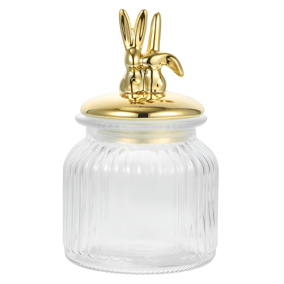 ACDANC 2026 New Easter Bunny Ear Style Storage Canister Sealed Container Candy Jar Candy Can Kitchen Storage Jar, Kitchen, Storage, Organizing, Candy, Snacks, Tableware, Easter Decorations