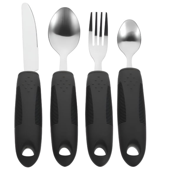 ACDANC 2026 New Elderly Tableware Tremble Proof Silverware Disabled Eating Spoon Built-Up Flatware Anti-Slip Adaptive Utensils for Adults