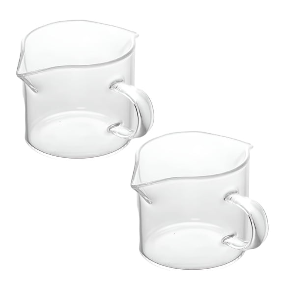 ACDANC 2026 New Espresso Cups Set of 2,4 Oz Double Spouts Cups,Espresso Shot Glasses,Milk Cup with Handle,Clear Glass,Espresso Accessories for Espresso Machine, for Coffee Lovers, Home Barista, Cafes