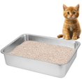 thumbnail image 1 of ACDANC 2026 New Extra Large Stainless Steel Cat & Small Animal Litter Box, Non-Stick, Rustproof, Odor-Resistant with Safe & Comfortable Design, Perfect for Multiple Kittens Or Large Cats, 1 of 7