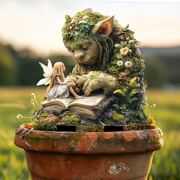 ACDANC 2026 New Fairy Garden Kit Acrylic Bohemian Garden Statues Yard Decorations Outdoor Decorative 2D Fairies Figurines Novelty Ornaments for Flower Pot Plants Yard Lawn Porch Patio Balcony