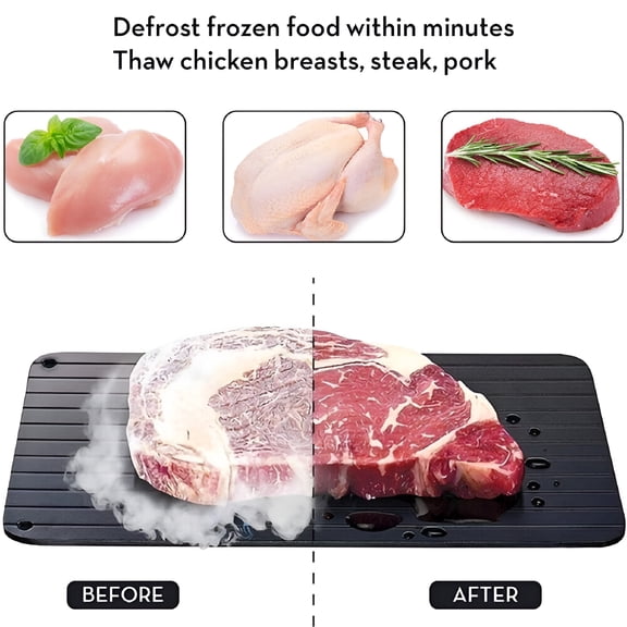 ACDANC 2026 New Fast Defrosting Tray Rapid Thawing Board Safe Defrost Meat Frozen Food Plate for Kitchen, Meal Prep, Barbecue, Camping, Home Cooking
