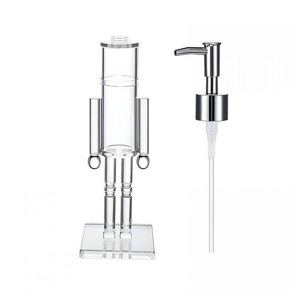 ACDANC 2026 New Festive Nutcracker Soap Dispenser - 11.8 Inch Clear Acrylic Refillable Hand Soap Bottle,Decorative Pump for Christmas Bathroom & Kitchen Counters,Holiday Home Accessories Gift