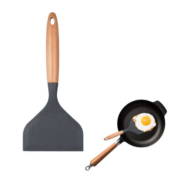 ACDANC 2026 New Fish Spatula Tight Seam Construction Spatulas for Kitchen Use Effortless Pan Stirring Silicone Spatula for Cooking for Frying Grilling Gray 10.634.651.18In