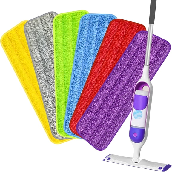 ACDANC Washable Microfiber Flat Mop Pad Refill, Reusable Floor Cleaning Head For 15-Inch Squeeze Mop, For Hardwood, Tile, And Kitchen