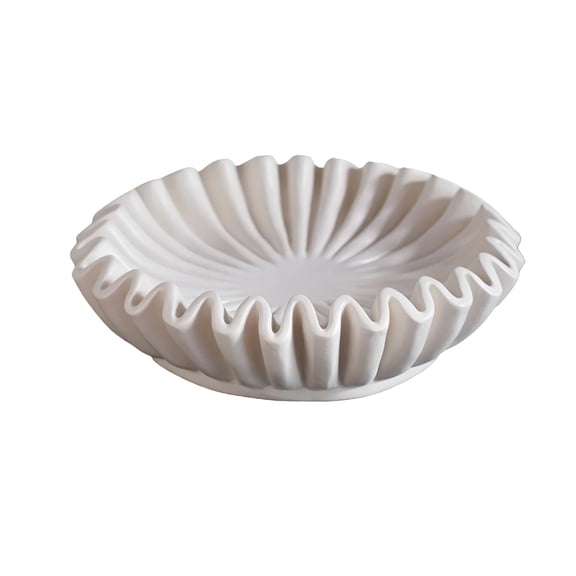 ACDANC 2026 New Fluted Ruffle Decorative Bowl - Scallop Fruit Bowl,Key Bowl for Entryway Table,Decorative Bowls for Coffee Table/Dining Table/Console Table/Home Decor Centerpiece