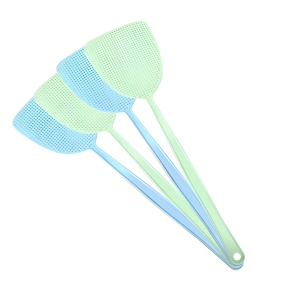 ACDANC 2026 New Fly Swatter Pest Control 4Pcs Manual Plastic 17.5' Durable Long Handle for Home,Kitchen,Patio,Office