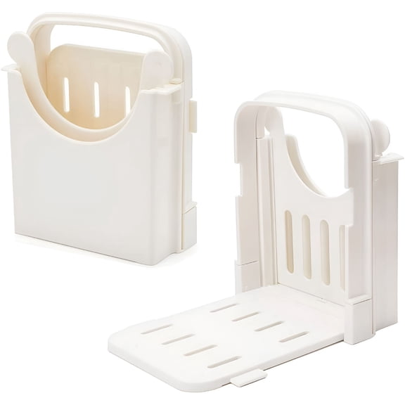 ACDANC 2026 New Foldable Adjustable Homemade Bread Bagel Toast Slicer Thin Loaf Cutter Hand Slicing Machine Sandwich Maker 4 Slice Size Bread Slicer for Homemade Bread