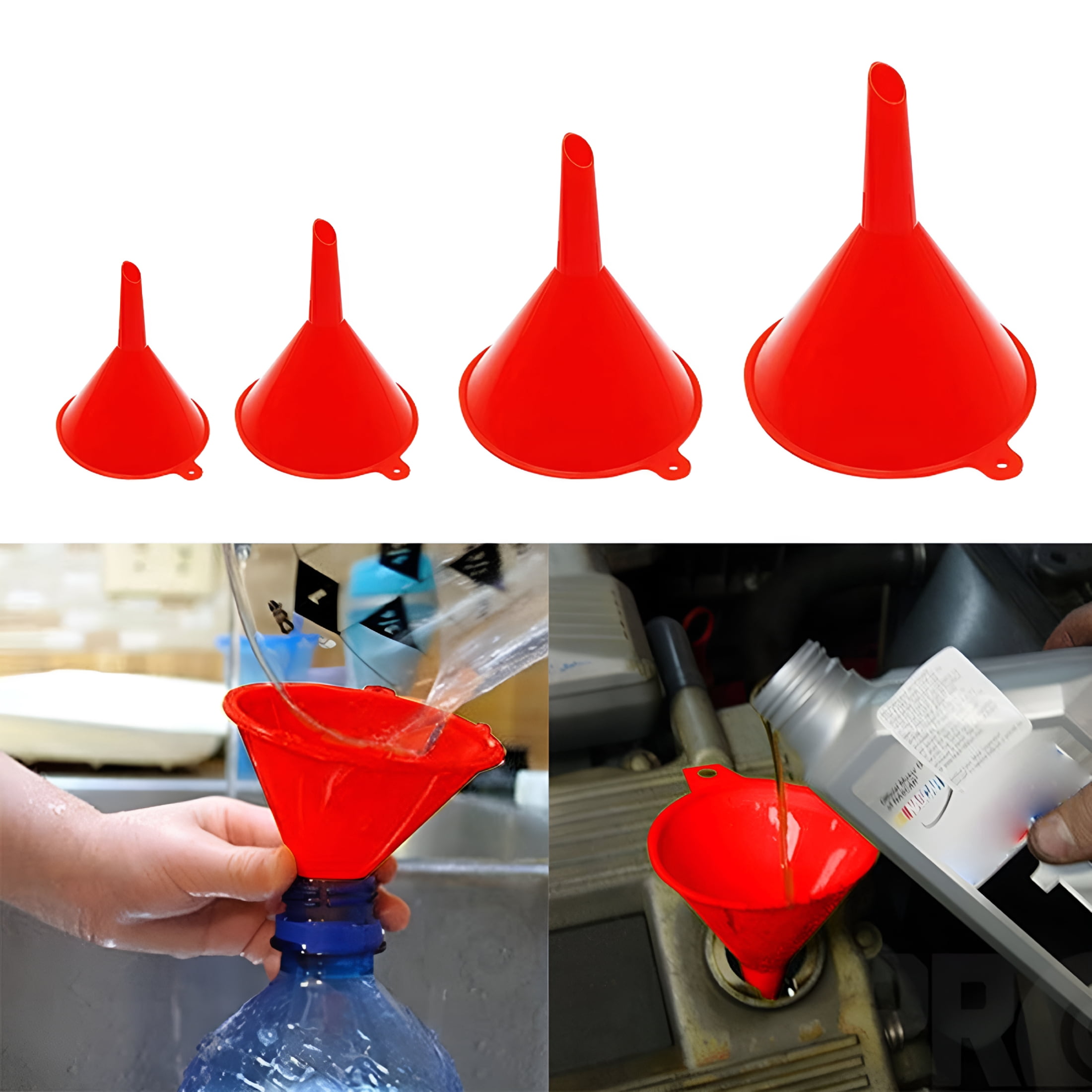 ACDANC 2026 New Funnels for Kitchen Use Small Red Plastic Funnel 4 ...