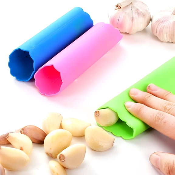 ACDANC 2026 New Garlic Peeler Skin Remover Garlic Roller Peeler,Easy Quick to Peeled Garlic Cloves with Silicone Tube,Kitchen Tool for Kitchen, Cooking, Home, Meal Prep - 3 Packs