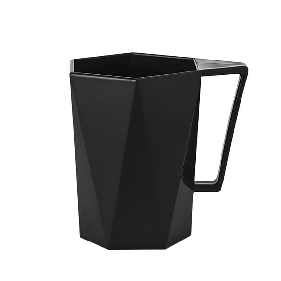 ACDANC 2026 New Geometry Design Plastic Coffee Cups Reusable Plastic Cup Mug with Handle Lightweight Microwavable Dishwasher Safe Unbreakable Camping Coffee Mugs for Tea Milk Water Juice Tea