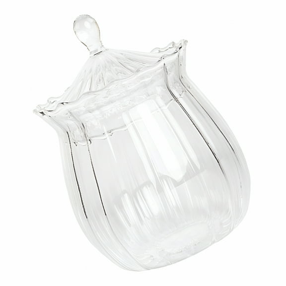 ACDANC 2026 New Glass Cube Sugar Jar Party Fruit Tray Storage with Lid Snack Containers Candies Cookie Crystal Candy Dish Clear Jars
