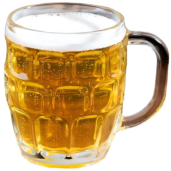 ACDANC 2026 New Glass Dimpled Stein Beer Mug with Large Handle - 18 Oz.,Dishwasher Safe,For All Beverages for Home, Bar, Party, Picnic, Restaurant