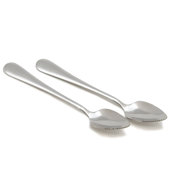 ACDANC 2026 New Grapefruit Spoon,2-Pack,7 in L for Grapefruit, Fruit, Breakfast, Kitchen, Dessert Silver