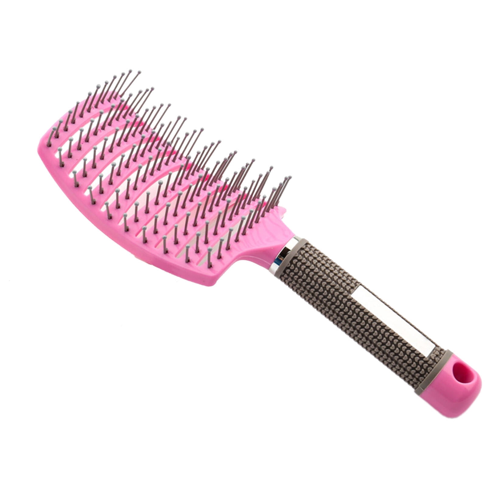 ACDANC 2026 New Hair Brush Nylon Louvered Wave Brush Massaging Dry-Wet Scalp Brush for Salon Home Travel Pink