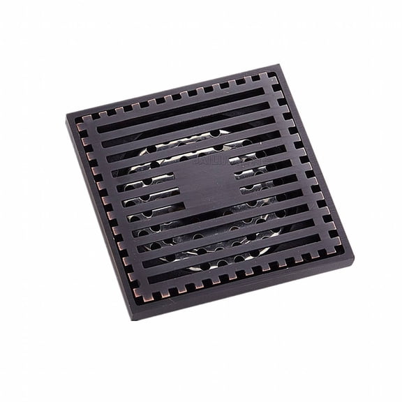 ACDANC 2026 New Hair Drain Catcher Overflow Prevention Design Shower Drain Cover Black Square Straight Strip Appearance Bathtub Drain Hair Catcher for Bathroom Shower Full Copper