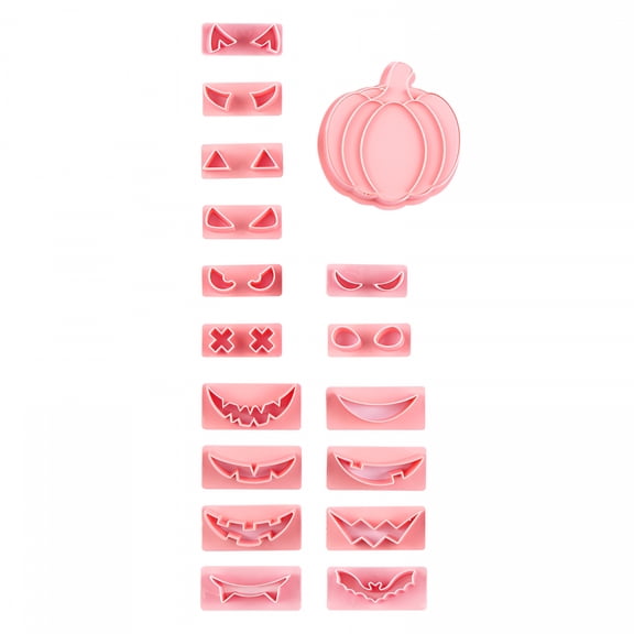 ACDANC 2026 New Halloween Pumpkin Cookie Cutters Set,Pumpkin Chocolate Molds,Facial Expression Carving Diy Tools,Free Combination for Baking, Halloween Parties, Cookie Decorating, Diy Crafts