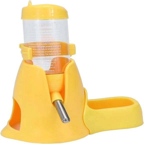 ACDANC 2026 New Hamster Water Bottle with Food Container Base Hut No Drip Drinking Dispenser for Dwarf Hamster Rats Mouse Gerbil Mice