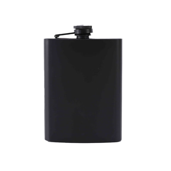 ACDANC 2026 New Hip Flasks for Liquor All Black Lacquer Iron Flask Fashionable and Simple Leakproof Thin Flasks for Travel Hiking Camping Parties