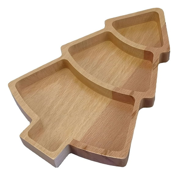 ACDANC 2026 New Home Decor Wood Christmas Tree Serving Tray Christmas Charcuterie Board Cute Cutting Board Funny Serving Dish for Cheese Fruit Bread Vegetables Snack Dessert,Khaki,23.5X15X1.5Cm
